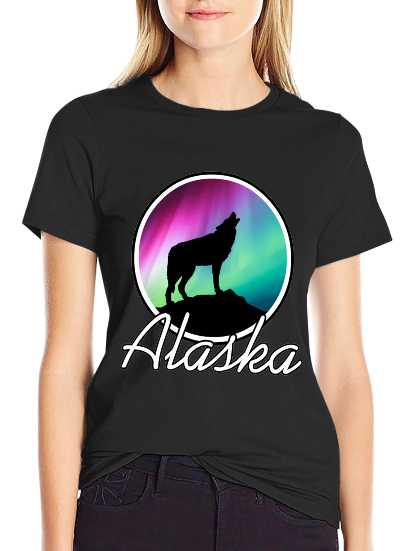 Alaska Wolf Silhouette T-Shirt