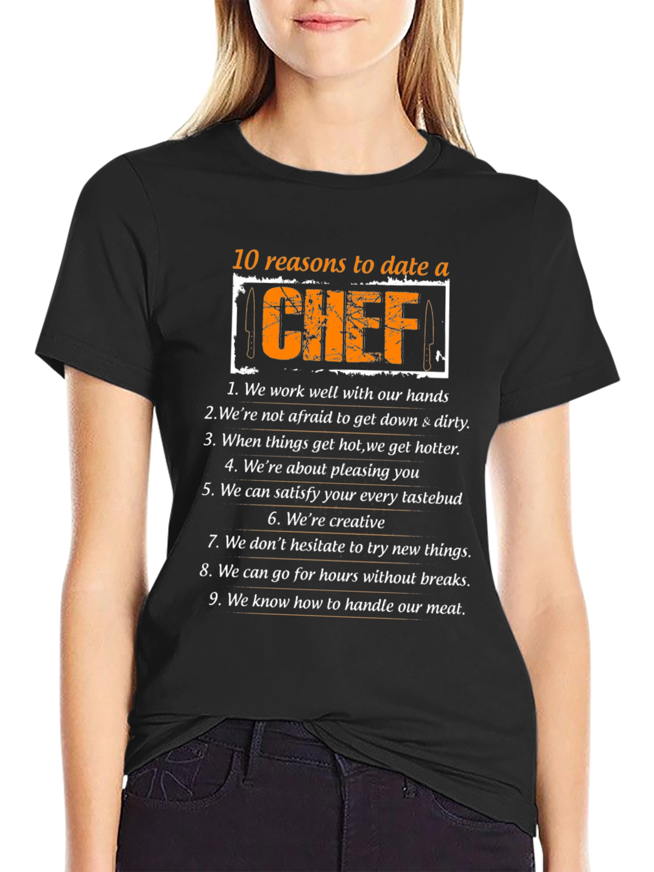 Reasons to Date a Chef Graphic Tee