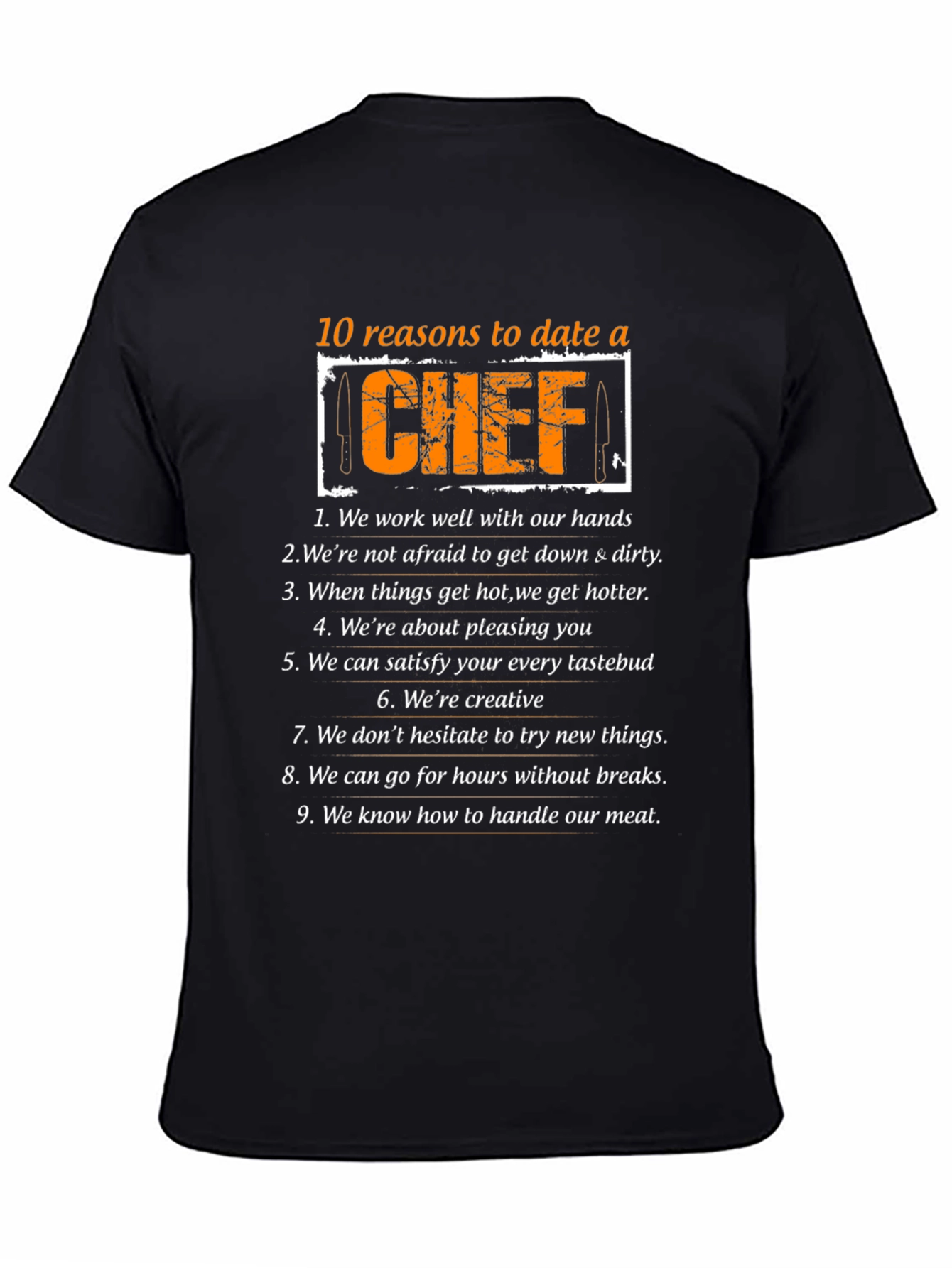 Reasons to Date a Chef Graphic Tee
