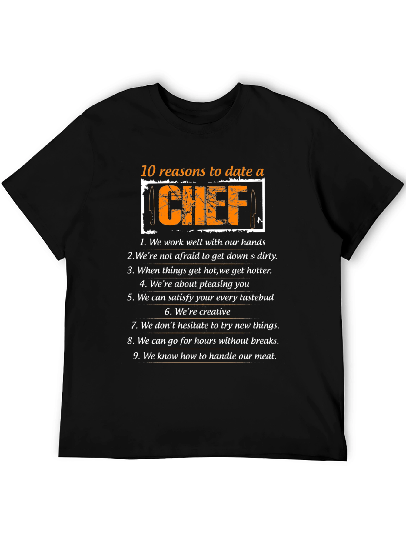 Reasons to Date a Chef Graphic Tee