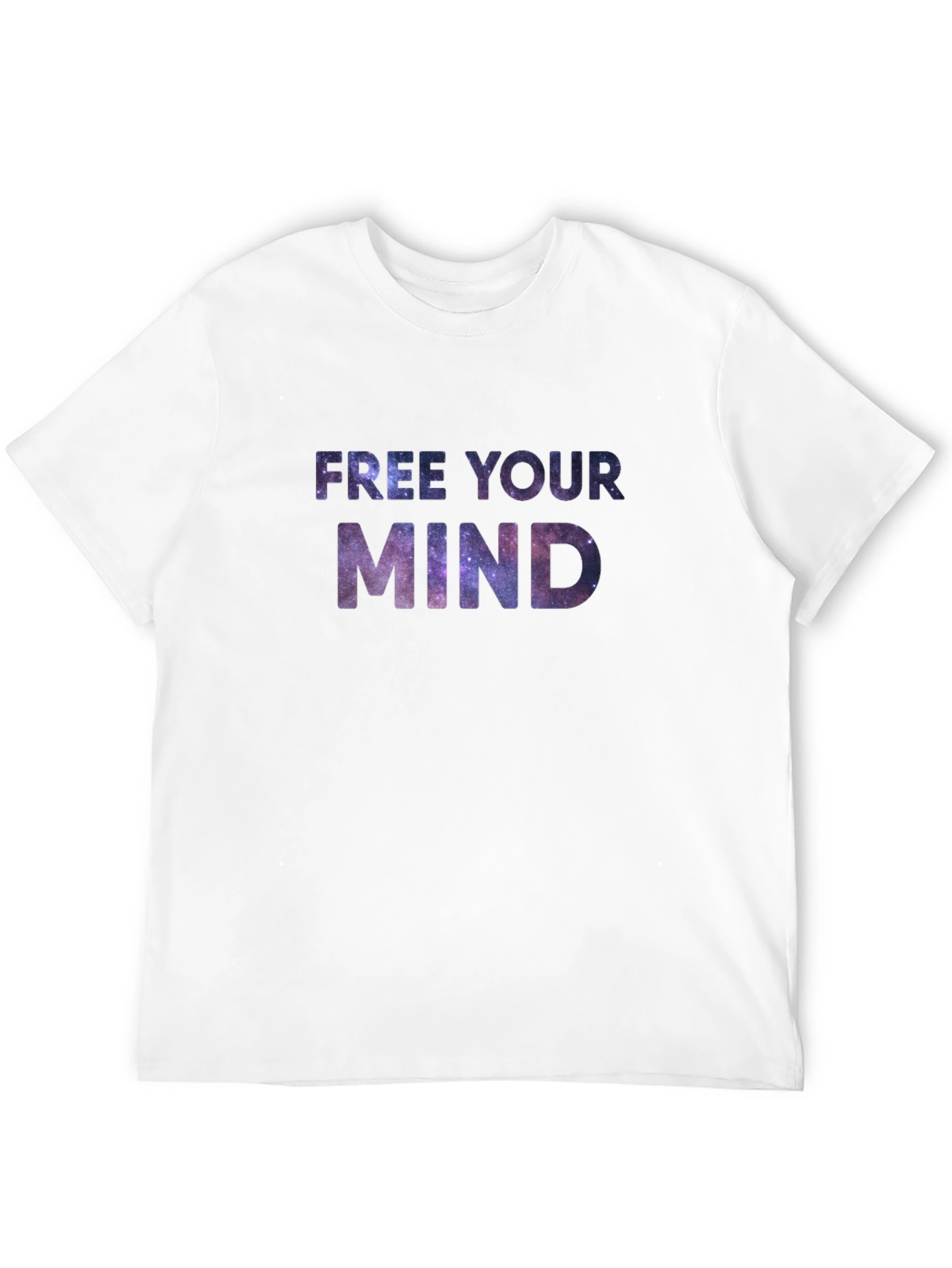 Free Your Mind Galaxy Print Black T-Shirt