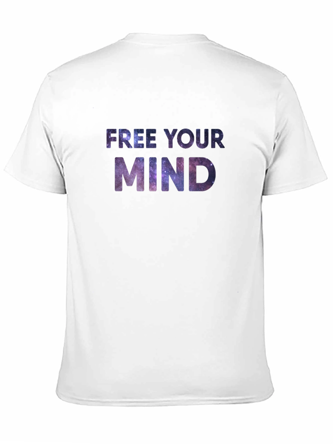 Free Your Mind Galaxy Print Black T-Shirt