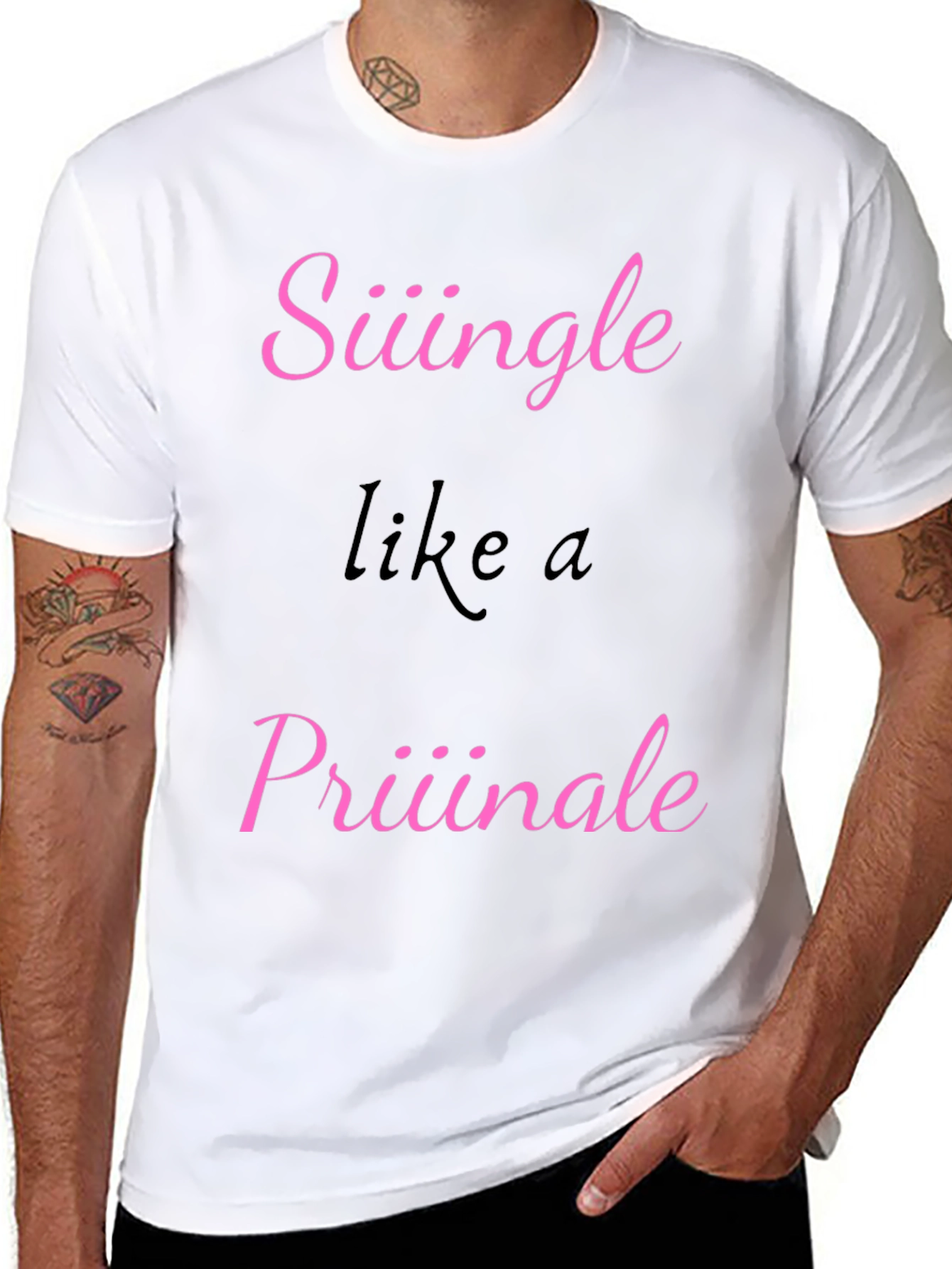 Siiingle like a Priiiinale Black T-Shirt
