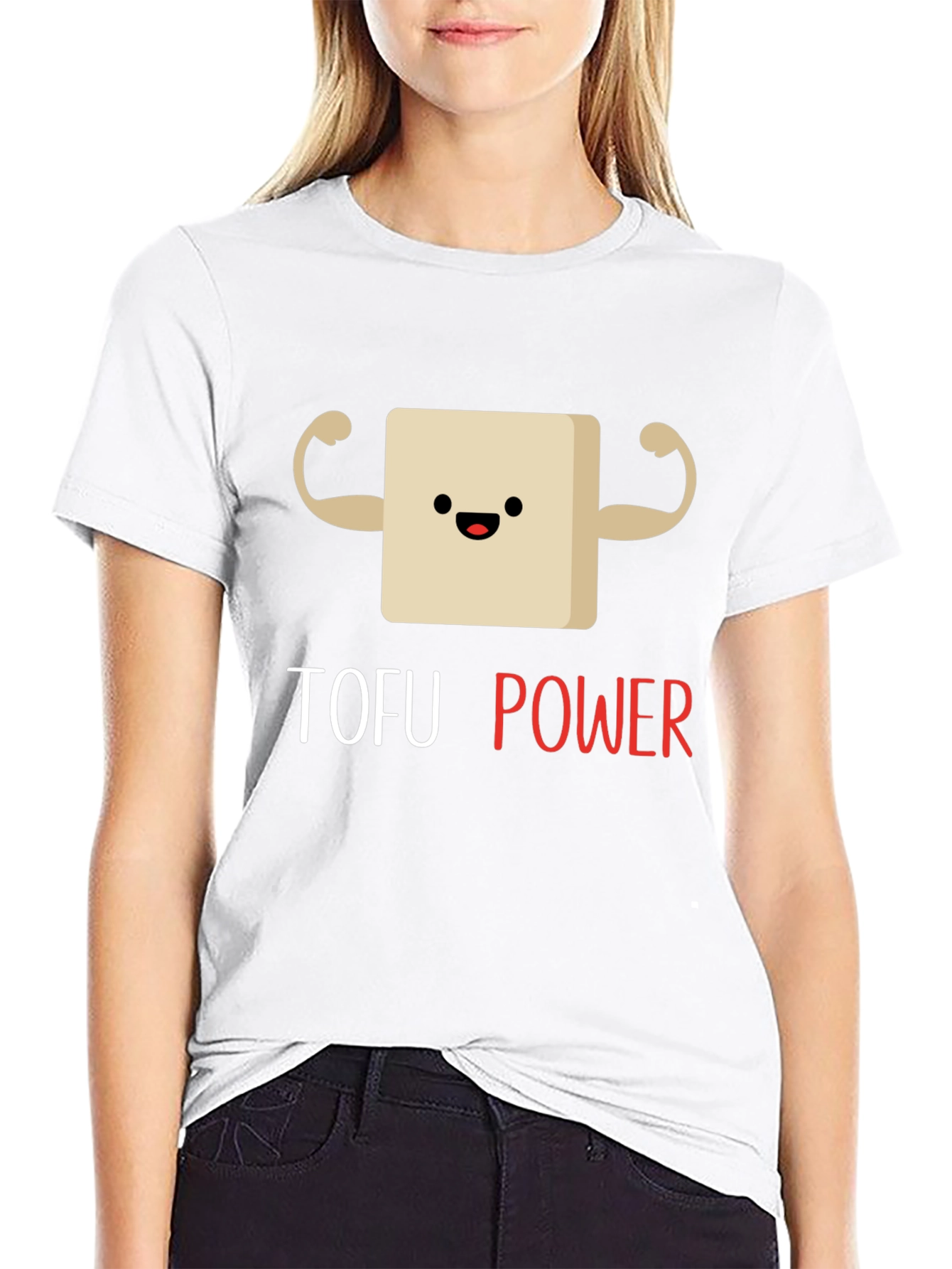 Tofu Power Black Graphic T-Shirt