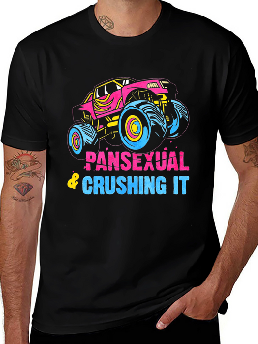 Pansexual Crushing It Monster Truck Graphic Tee