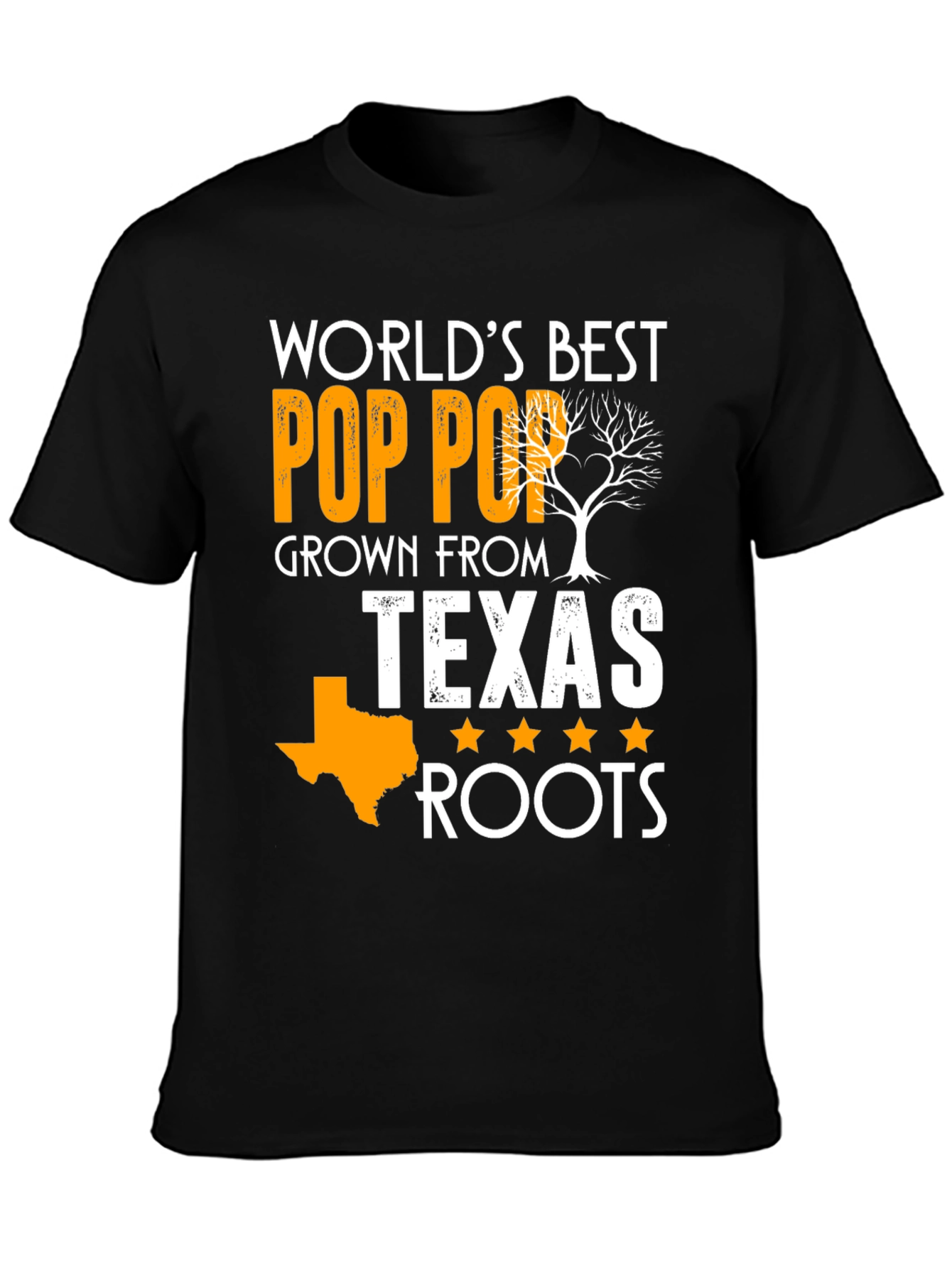Worlds Best Pop Pop Texas Roots T-Shirt