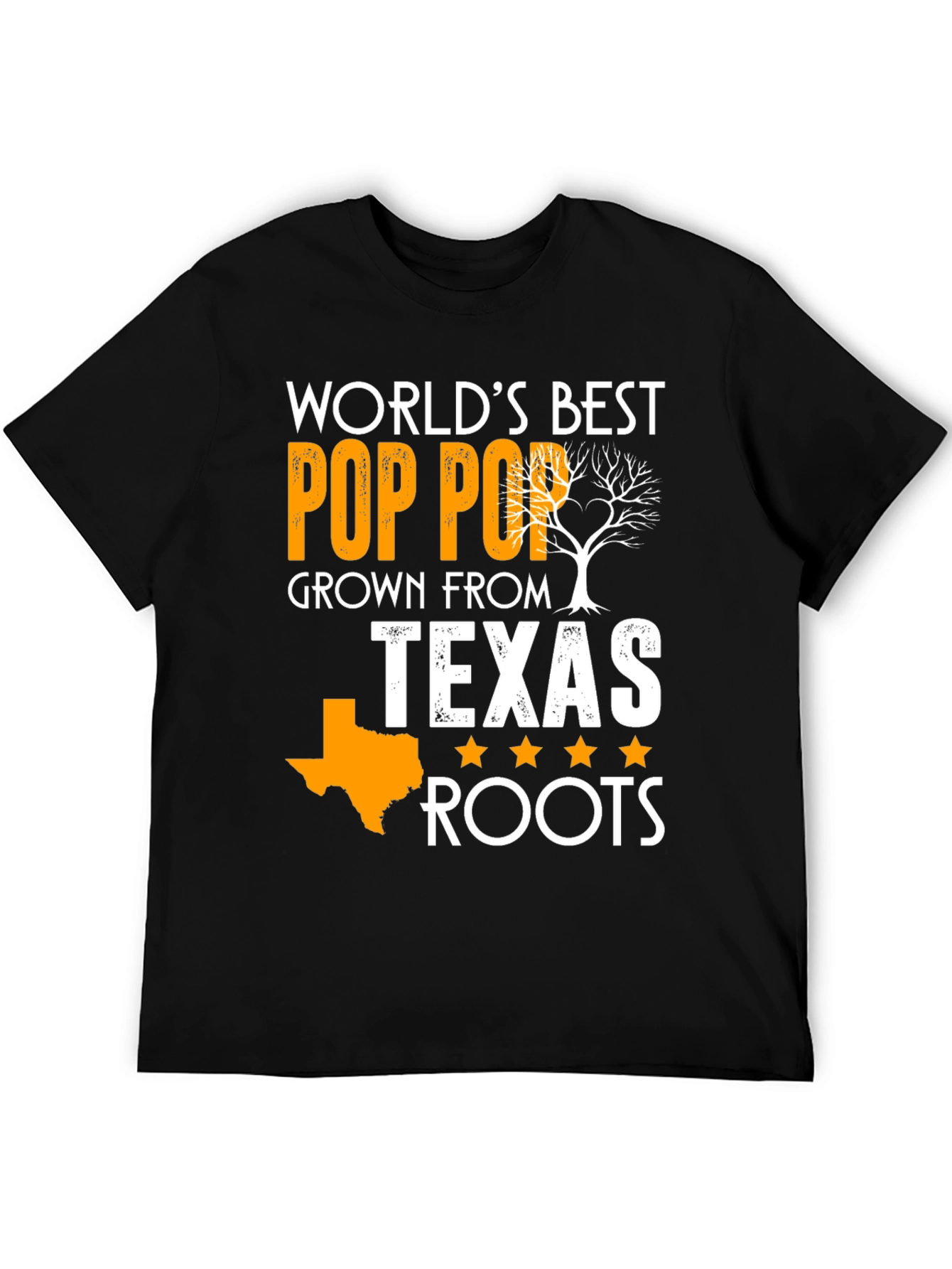 Worlds Best Pop Pop Texas Roots T-Shirt
