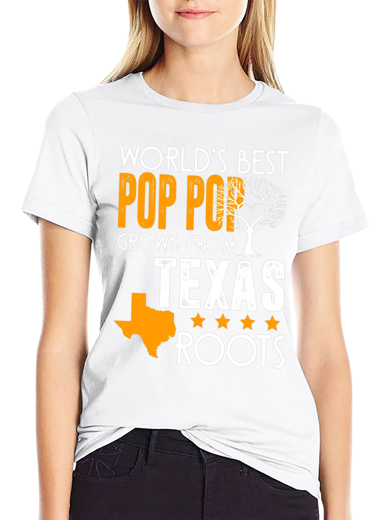 Worlds Best Pop Pop Texas Roots T-Shirt