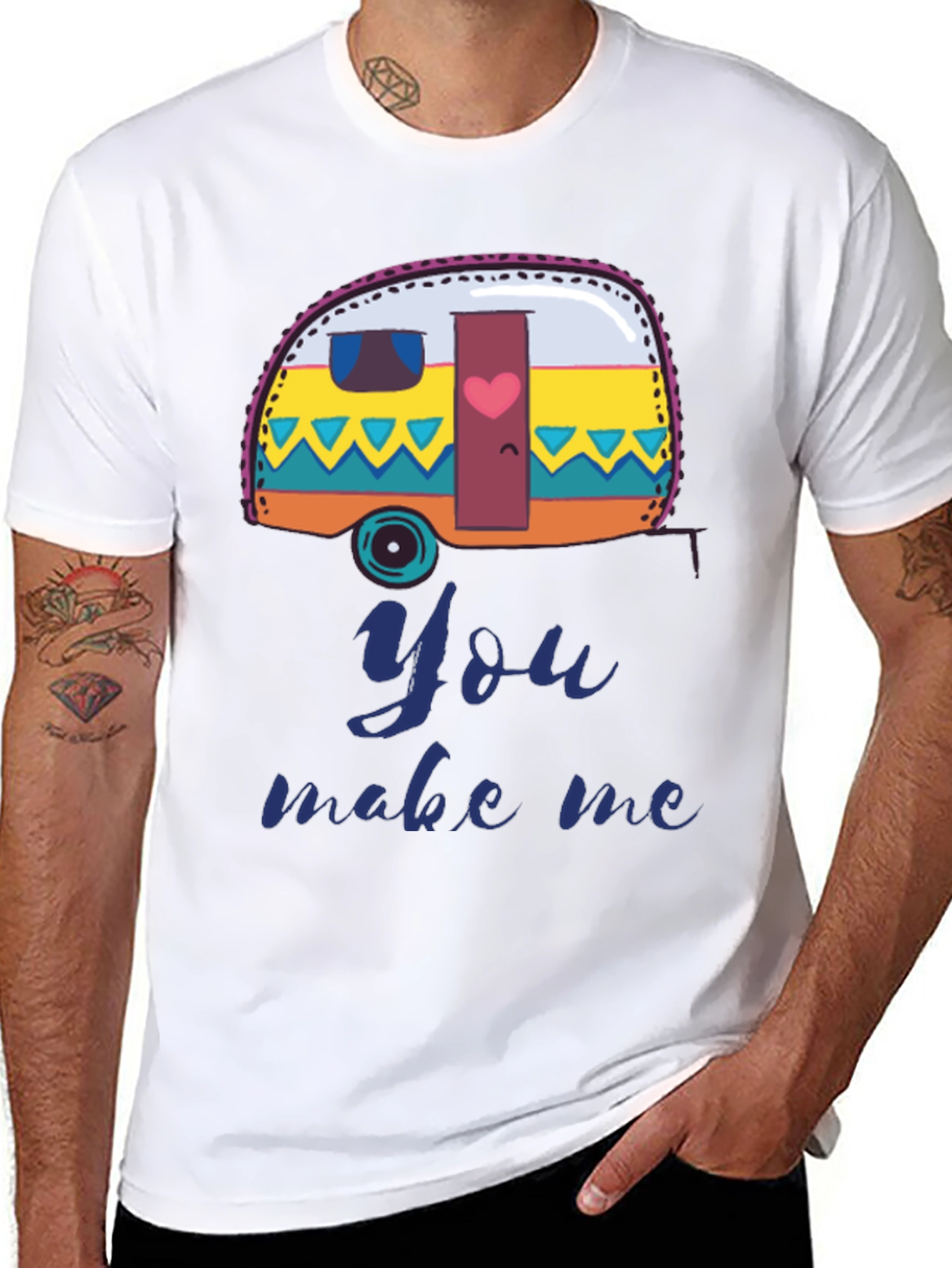 Camper Van You Make Me T-Shirt - Black