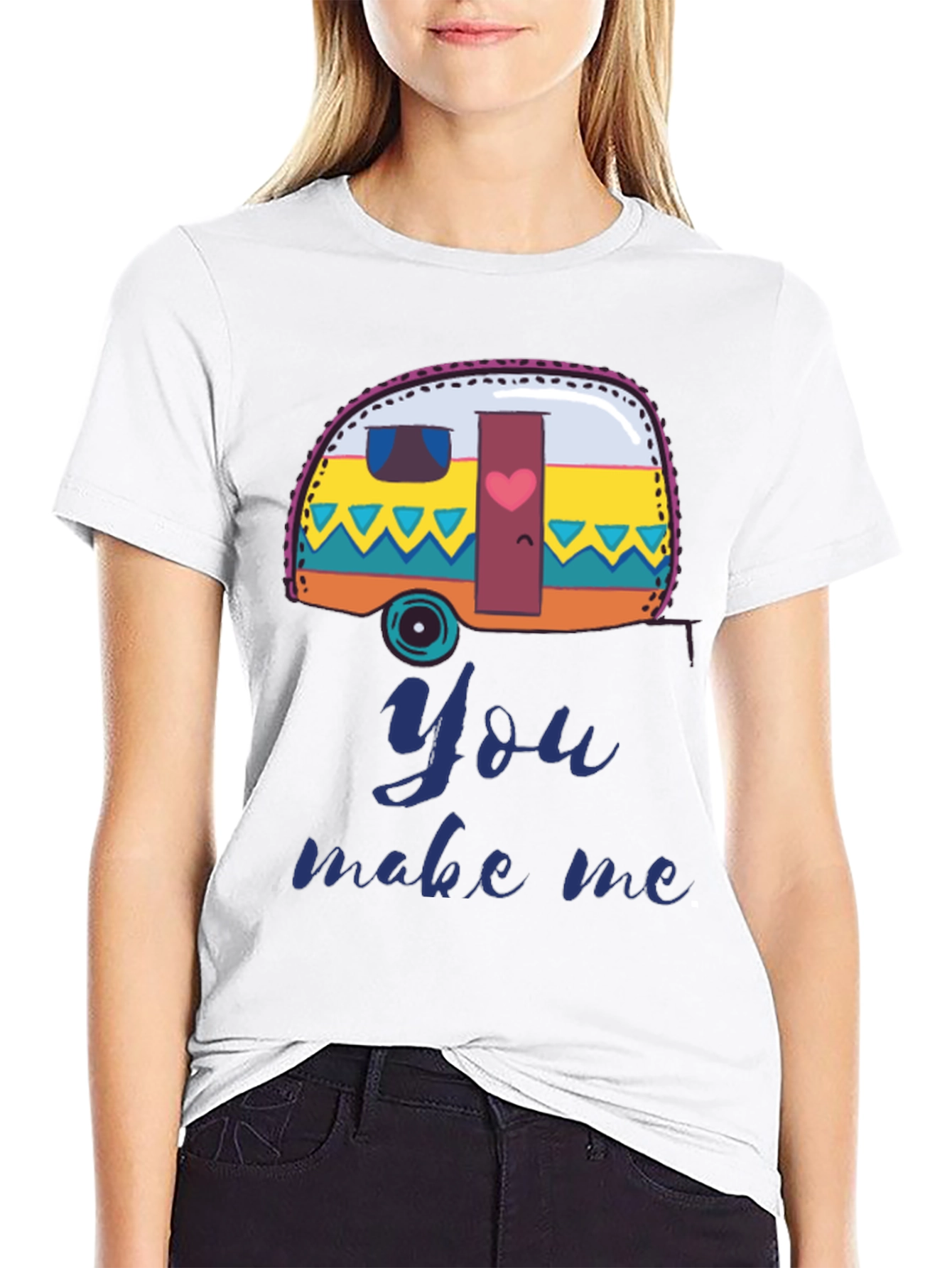 Camper Van You Make Me T-Shirt - Black