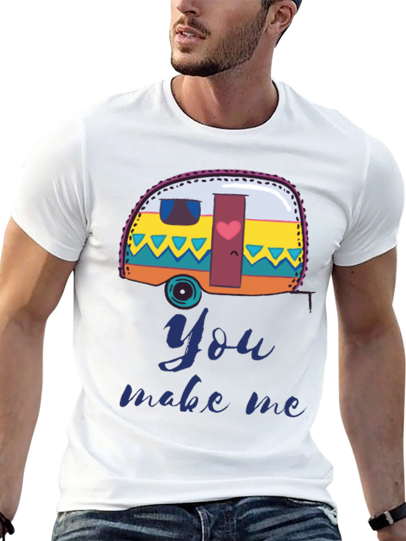 Camper Van You Make Me T-Shirt - Black