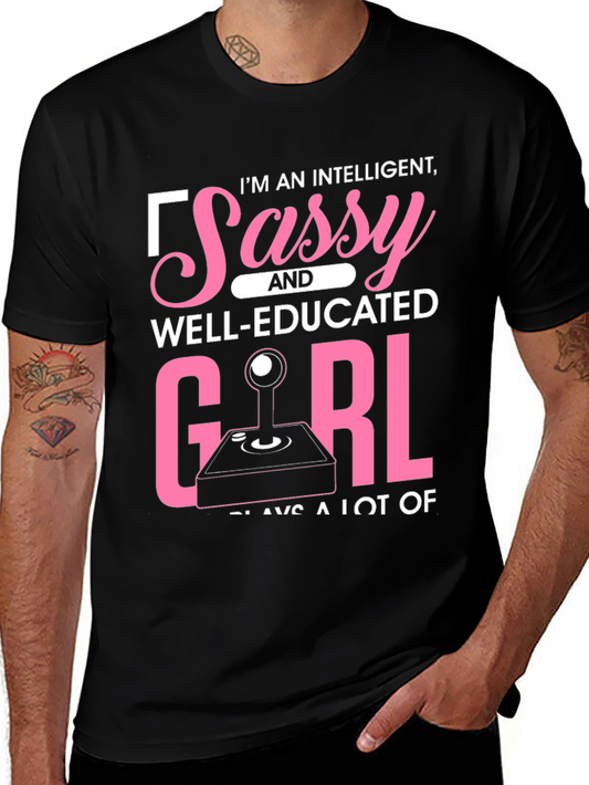 Sassy Well-Educated Gamer Girl T-Shirt