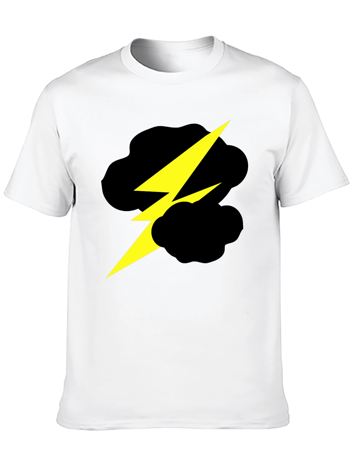 Lightning Bolt Cloud Graphic Black T-Shirt