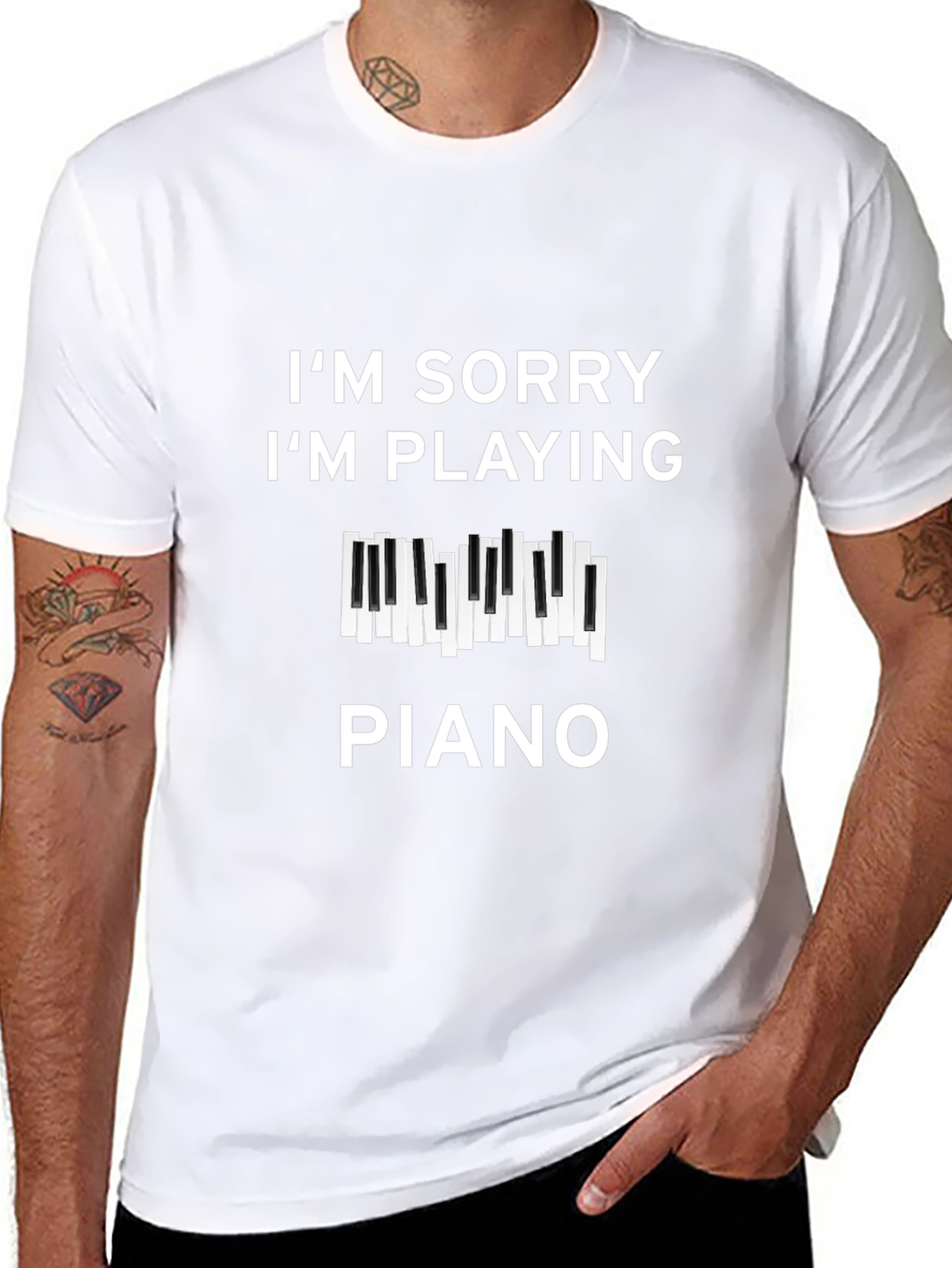 Im Sorry Im Playing Piano Graphic Tee