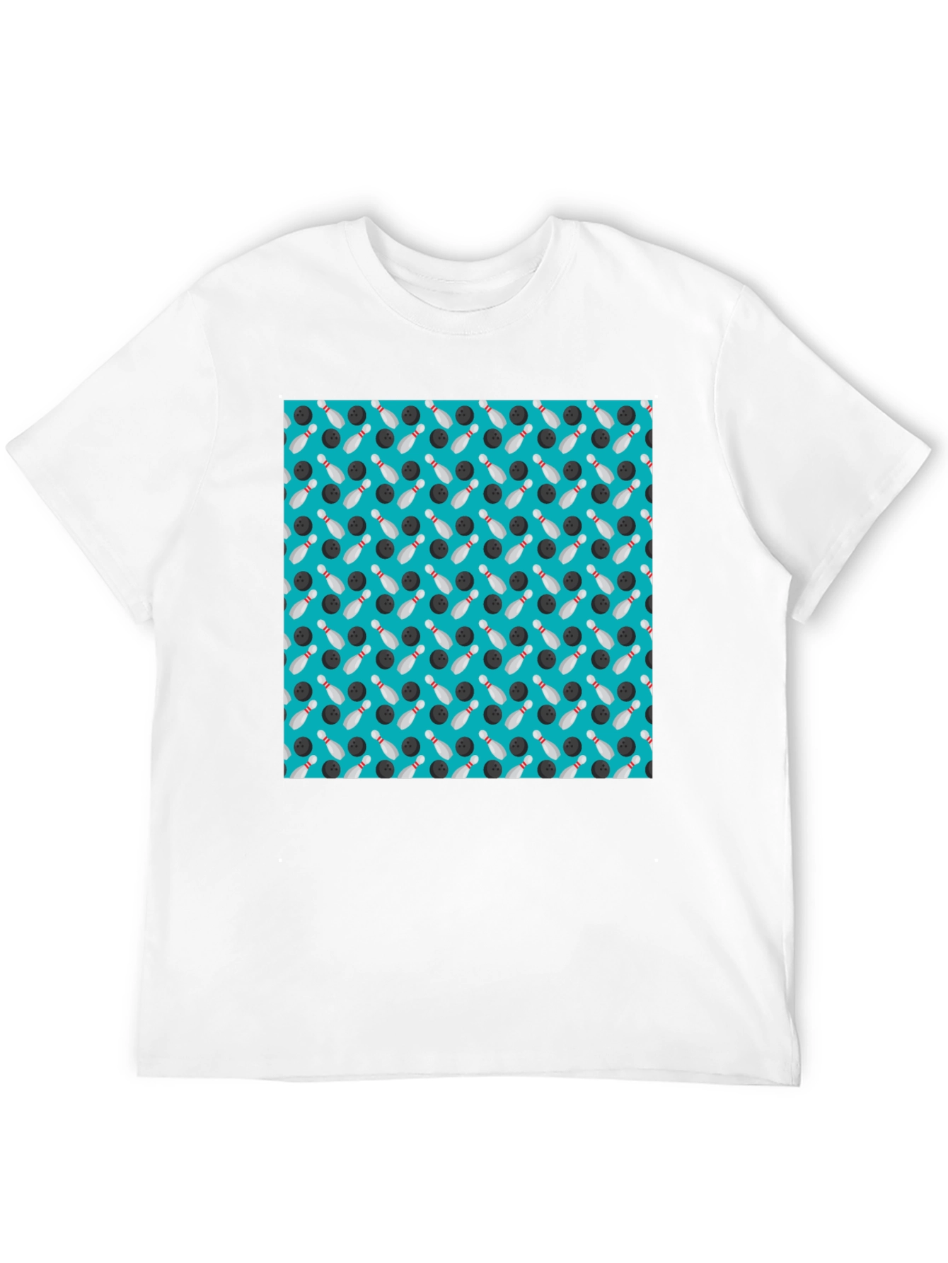 Bowling Pattern Black T-Shirt