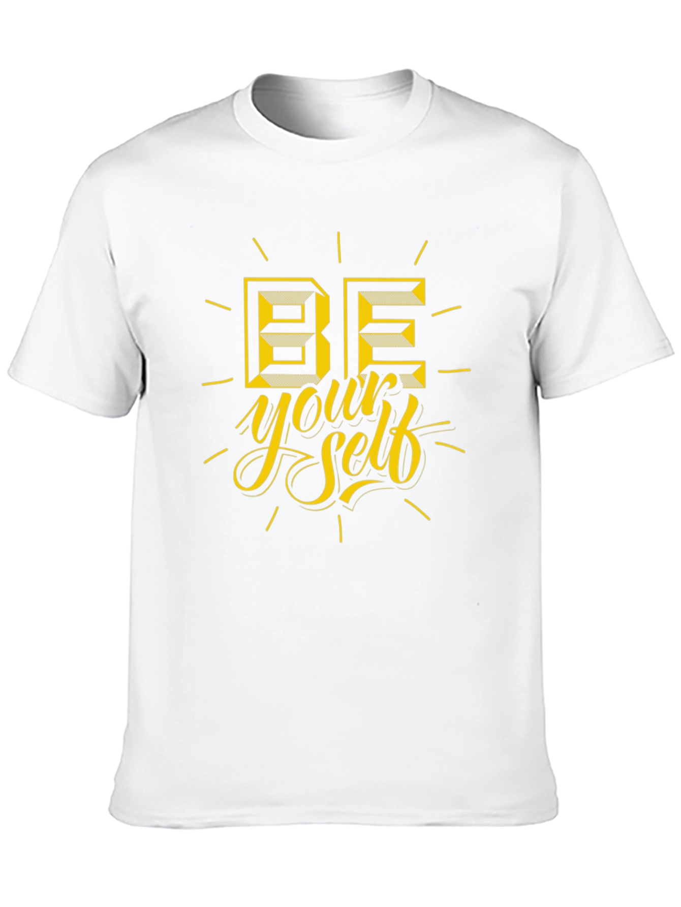 Be Yourself Graphic Tee - Stylish Black Cotton T-Shirt