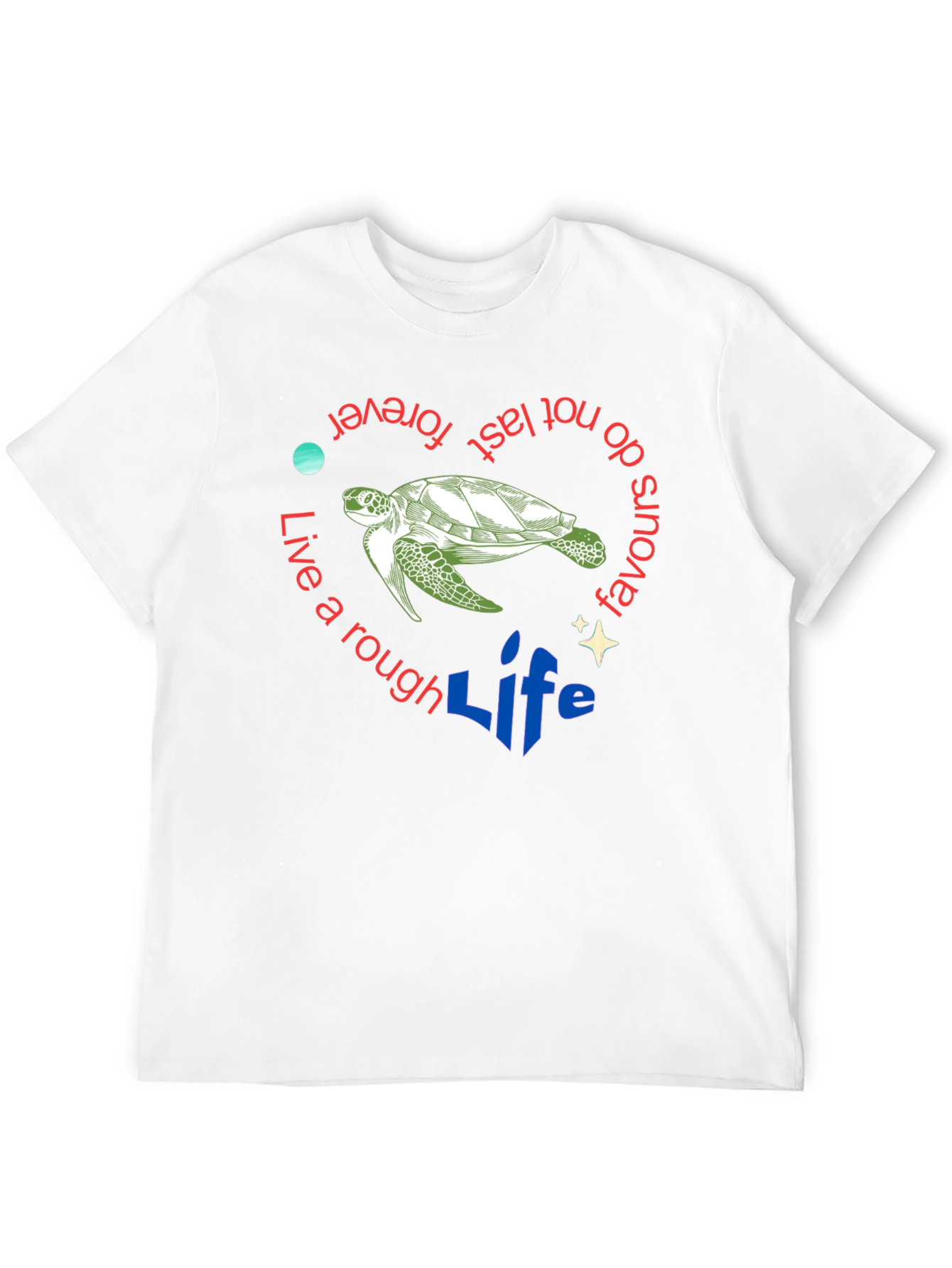 Live a Rough Life Turtle Graphic Tee