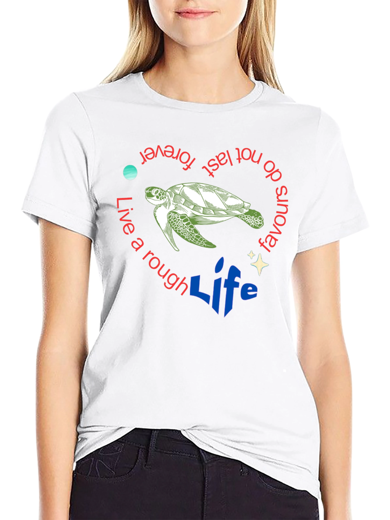Live a Rough Life Turtle Graphic Tee