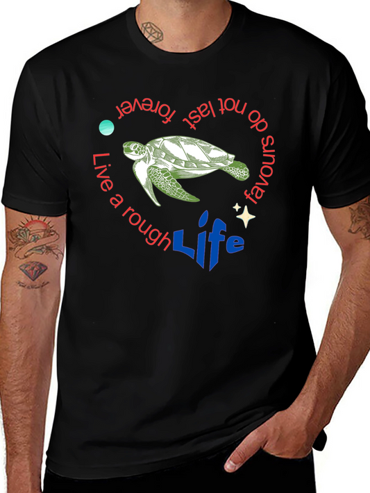 Live a Rough Life Turtle Graphic Tee