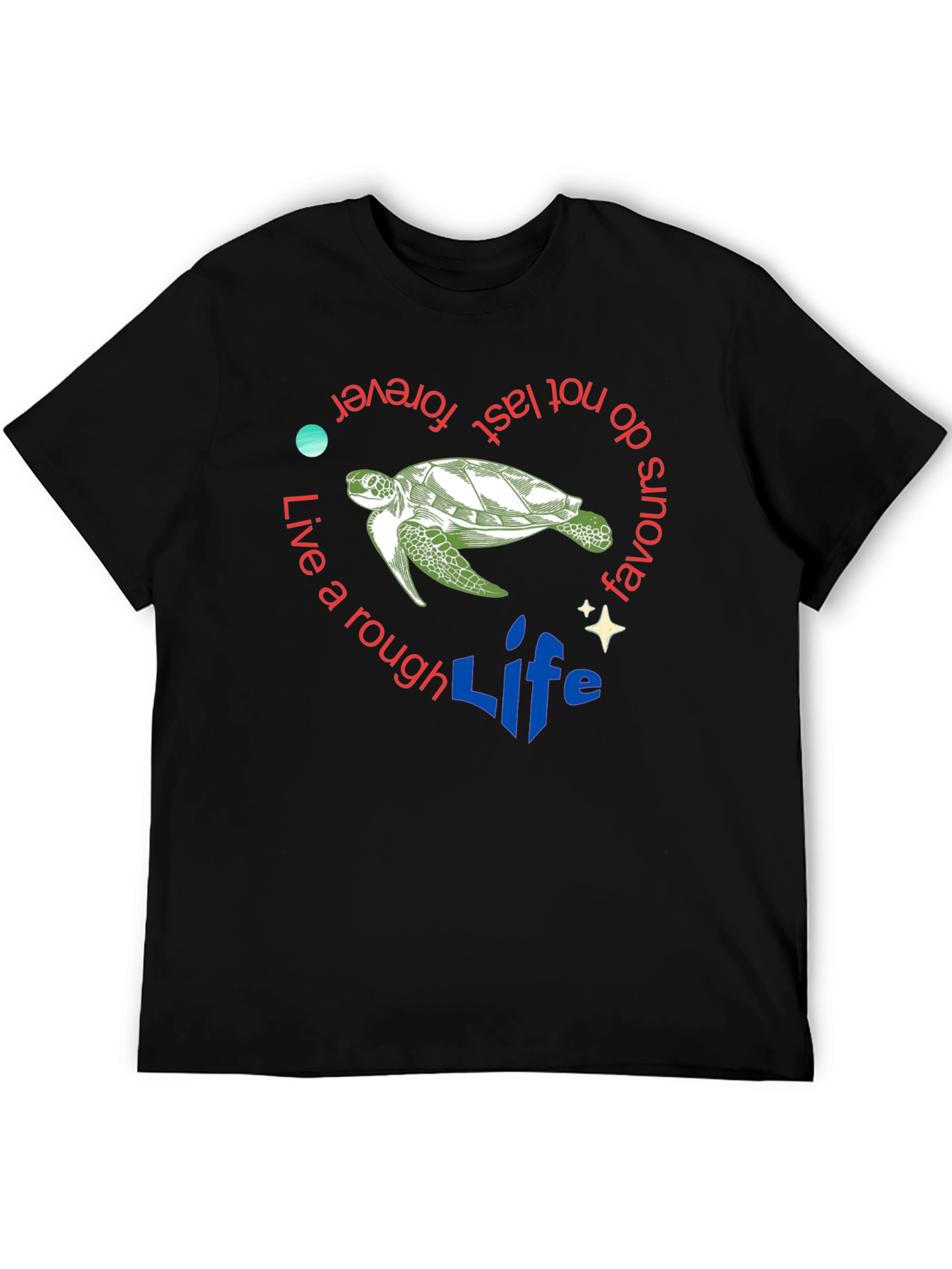Live a Rough Life Turtle Graphic Tee