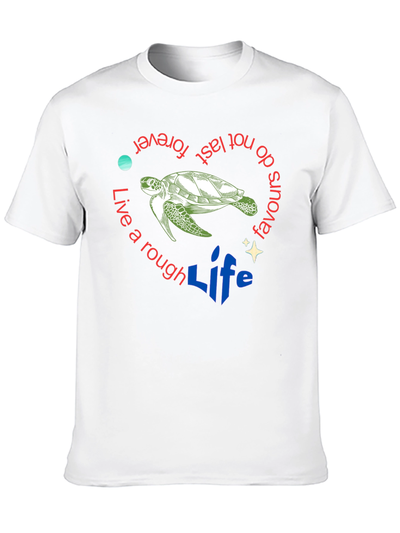 Live a Rough Life Turtle Graphic Tee