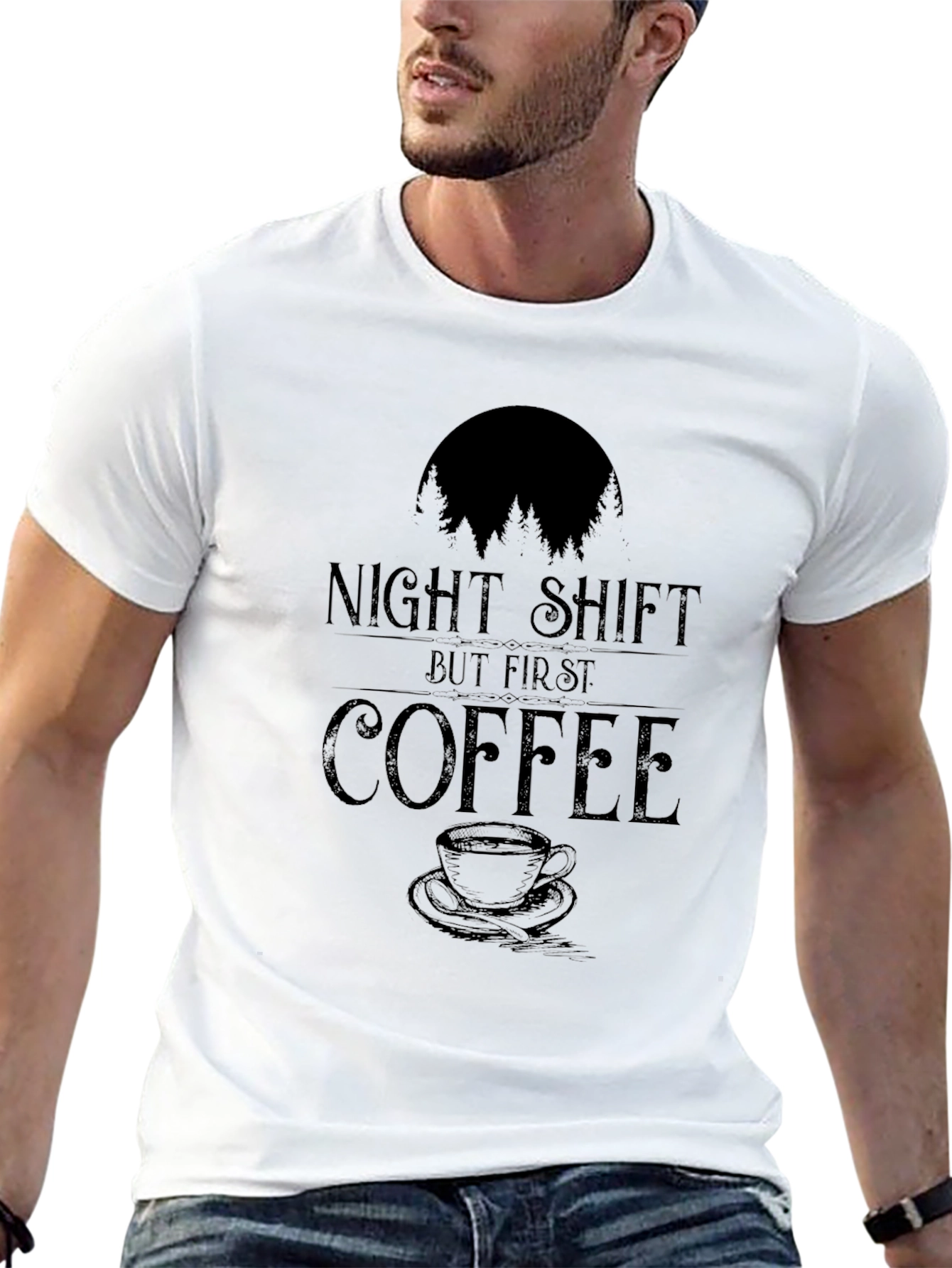 Night Shift But First Coffee T-Shirt