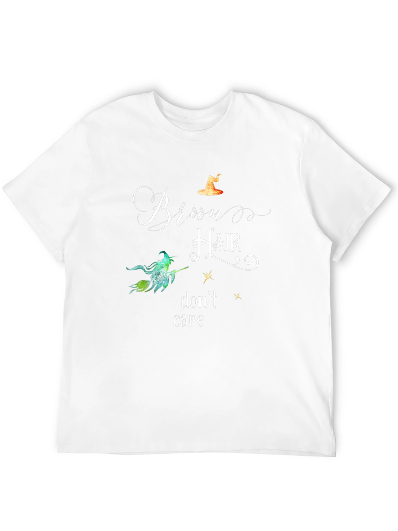 Witch Broom Hair Dont Care Halloween T-Shirt