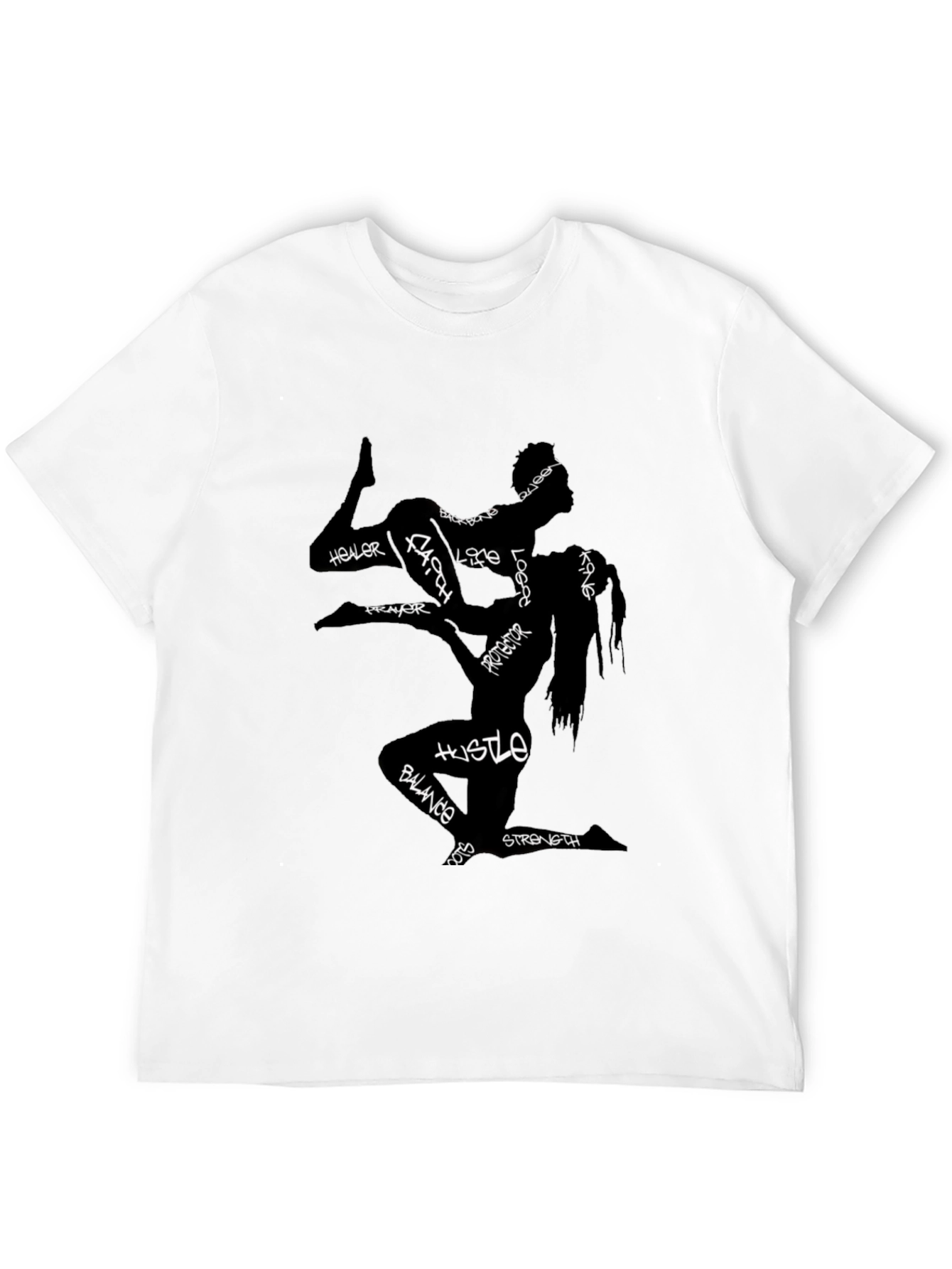 King & Queen Graphic Black T-Shirt