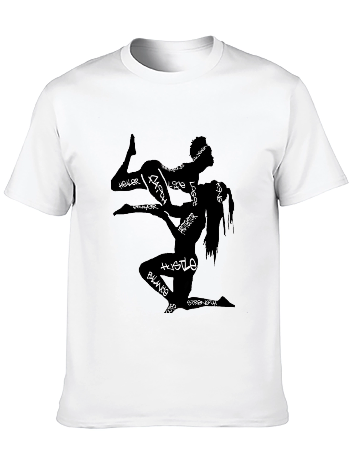 King & Queen Graphic Black T-Shirt