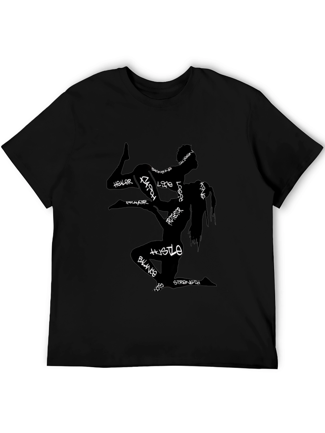 King & Queen Graphic Black T-Shirt
