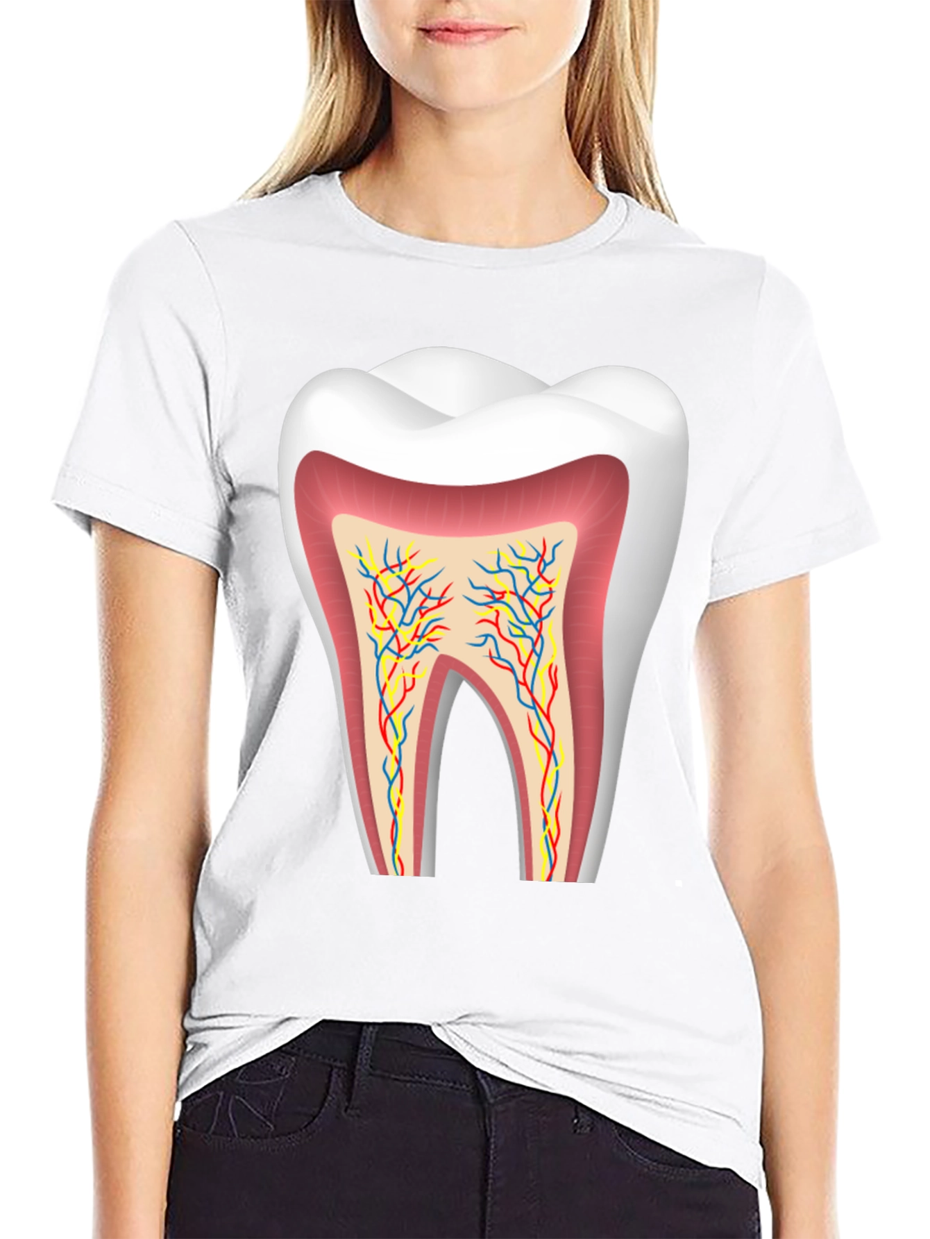 Anatomical Tooth Graphic Tee - Dentist Apparel