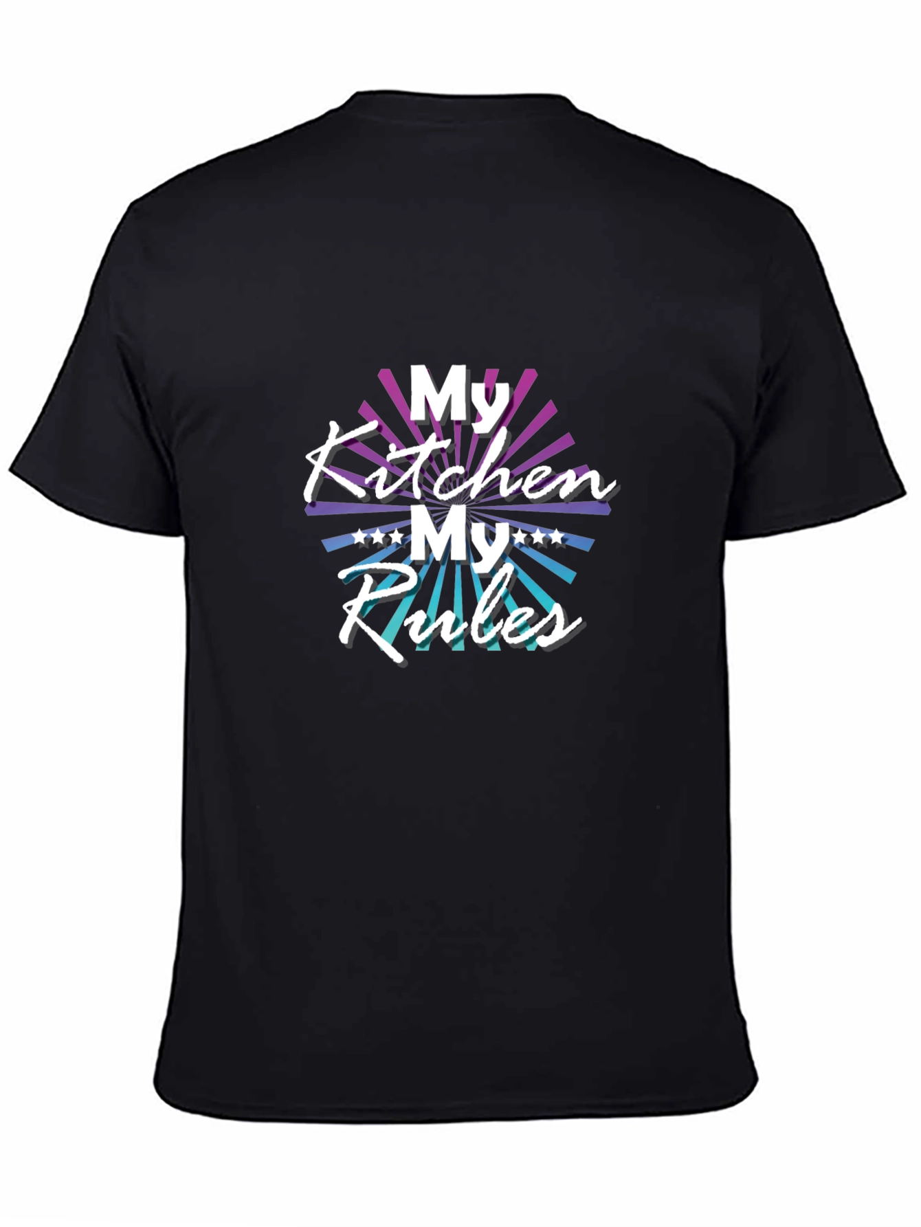 My Kitchen My Rules Black T-Shirt