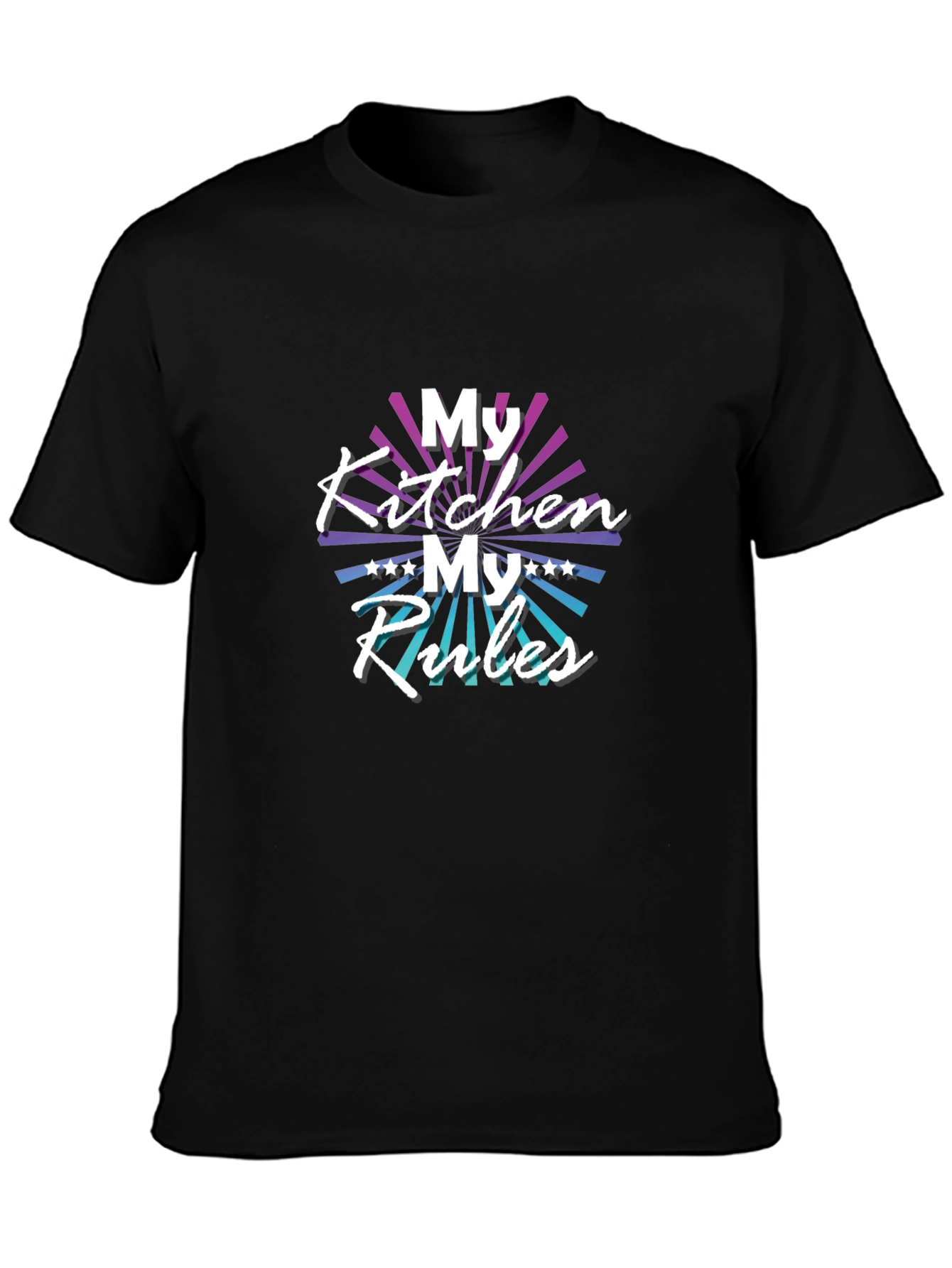 My Kitchen My Rules Black T-Shirt