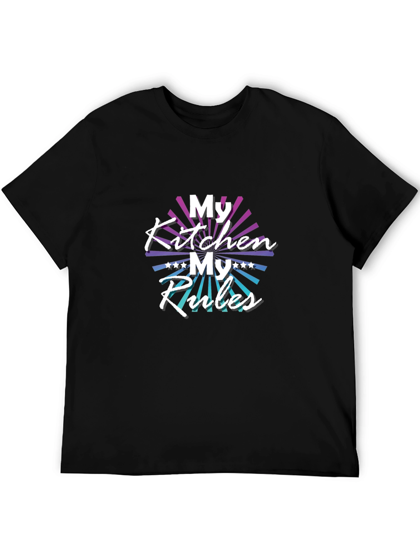 My Kitchen My Rules Black T-Shirt