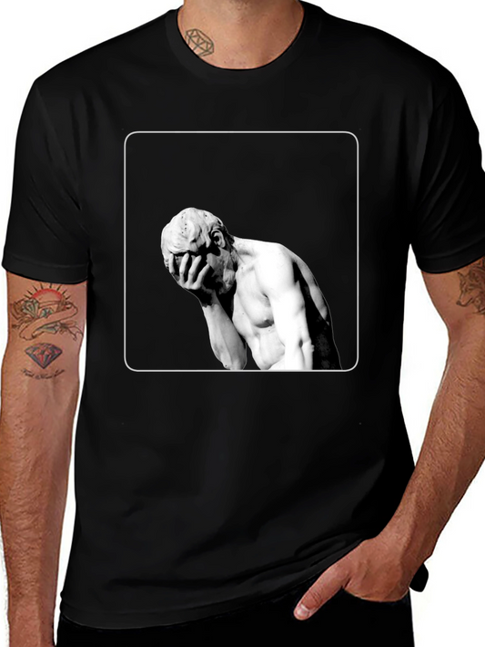 Statue Graphic Black T-Shirt