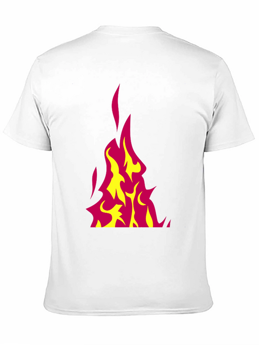 Flaming Hot Graphic Tee - Black Cotton T-Shirt