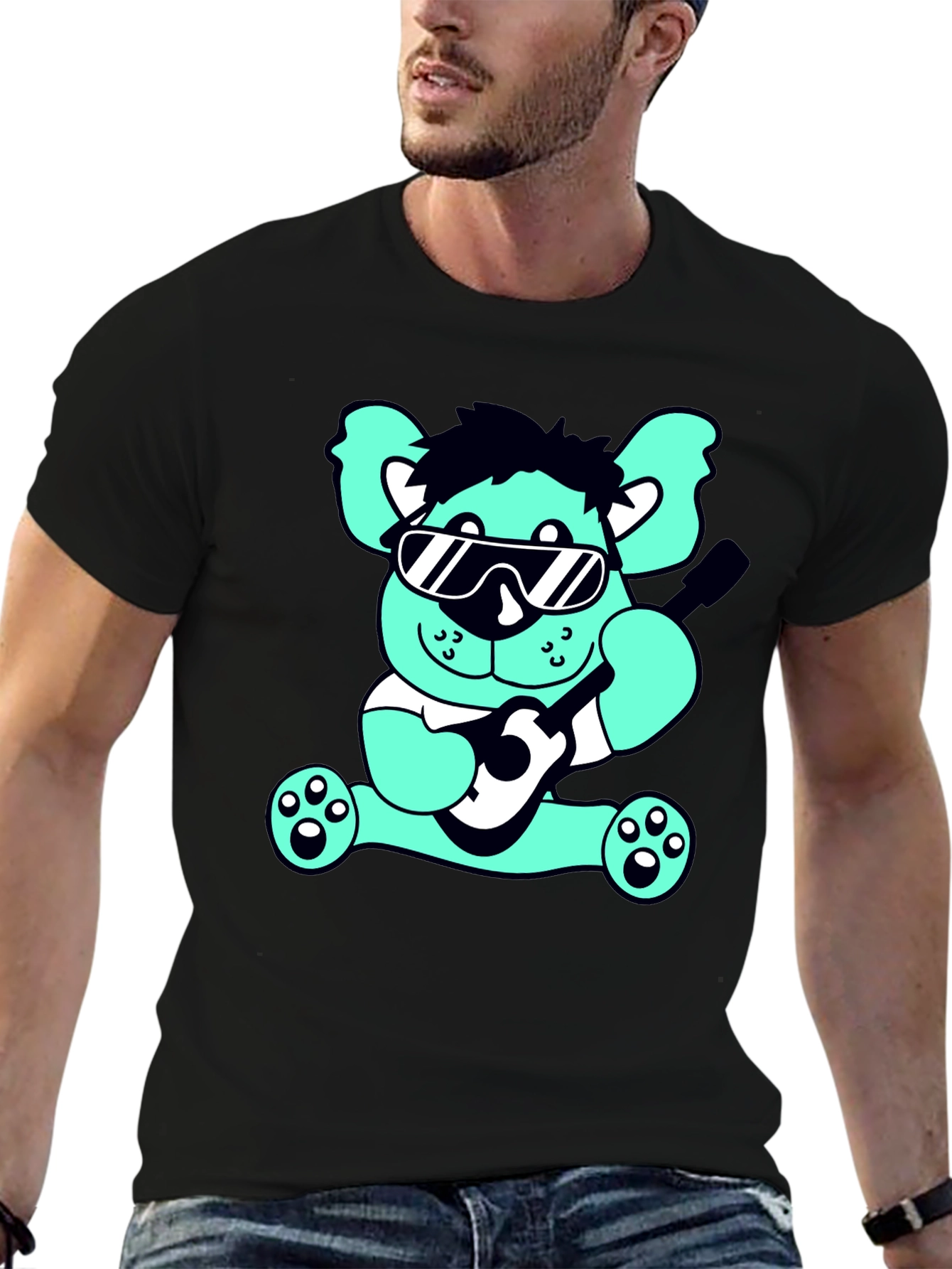 Cool Bear Guitar T-Shirt
