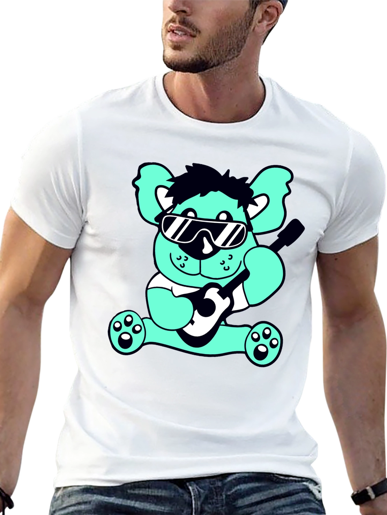 Cool Bear Guitar T-Shirt