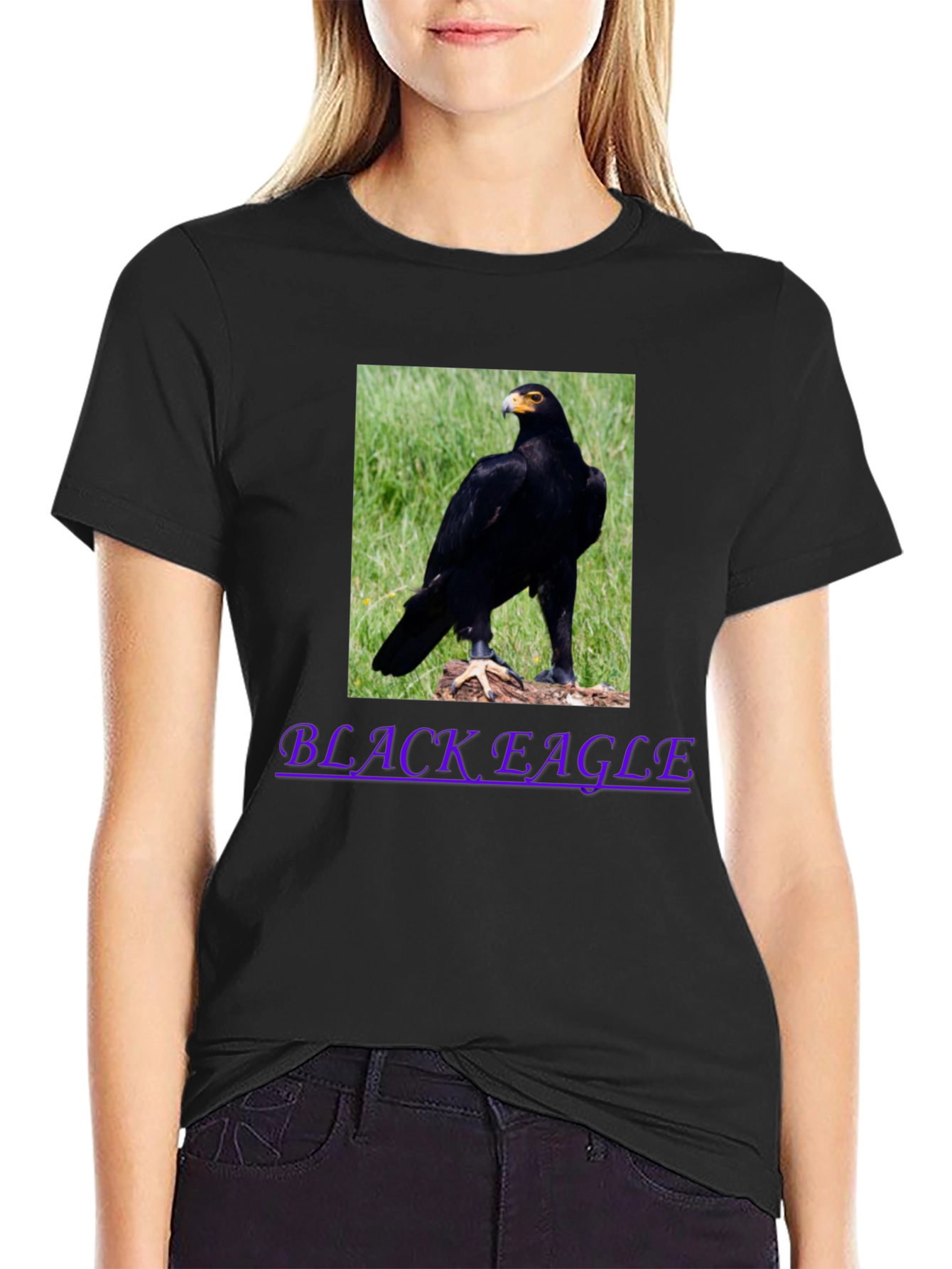 Black Eagle Graphic Tee - Mens Casual T-Shirt