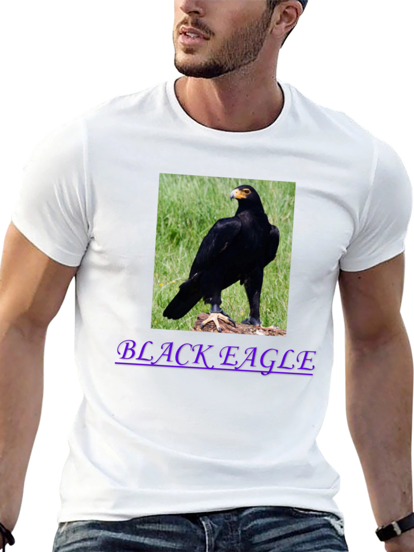 Black Eagle Graphic Tee - Mens Casual T-Shirt