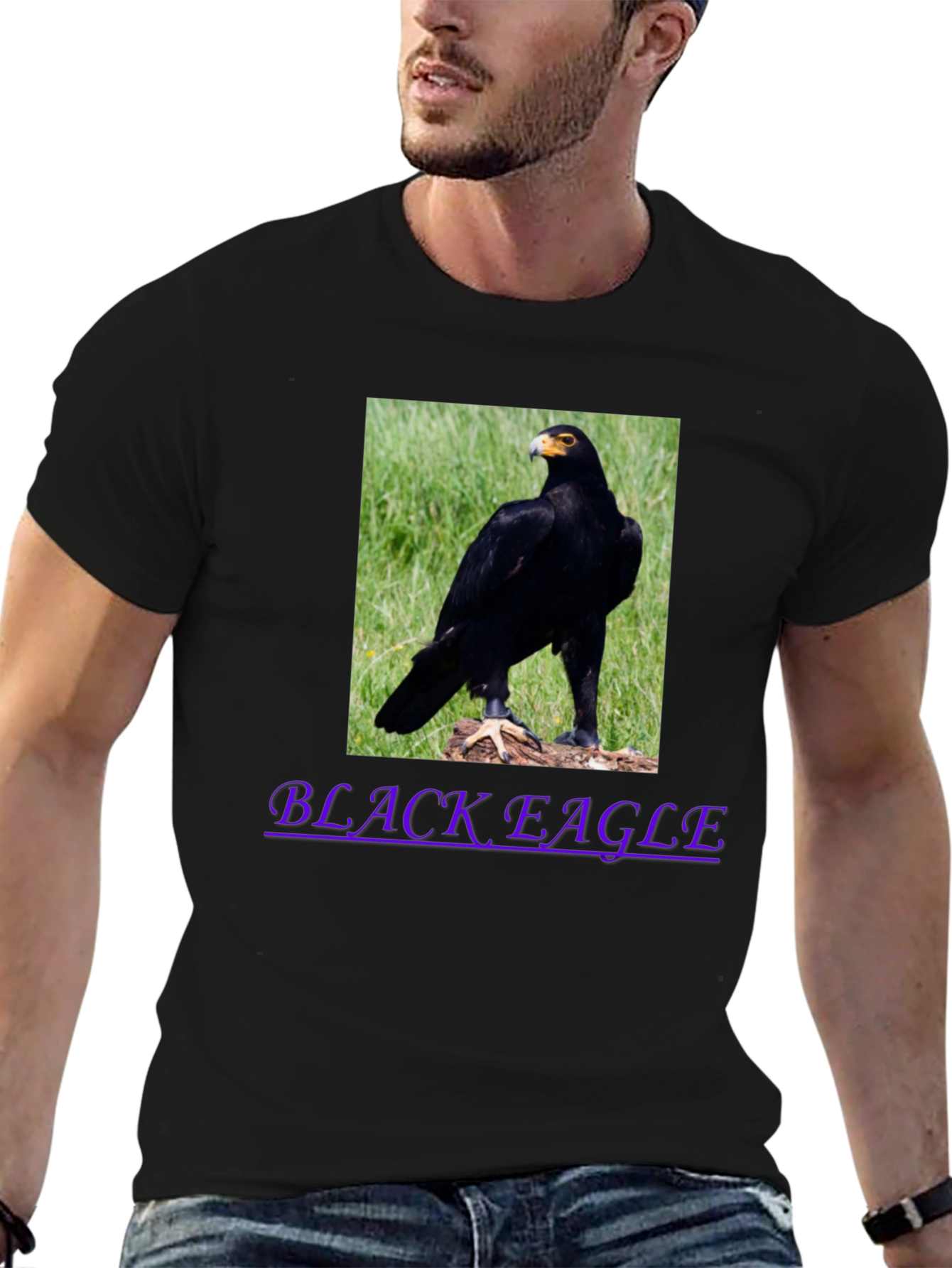Black Eagle Graphic Tee - Mens Casual T-Shirt