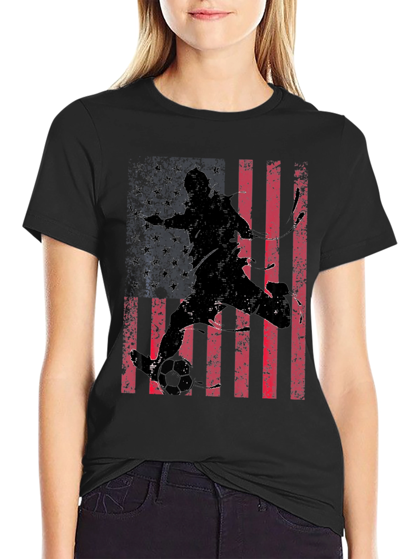 USA Soccer Player Graphic T-Shirt
