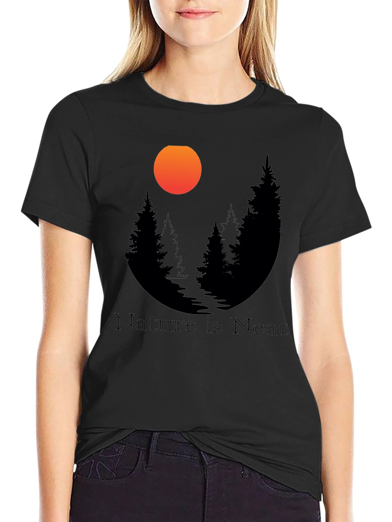 Nature is Neat Graphic T-Shirt - Black