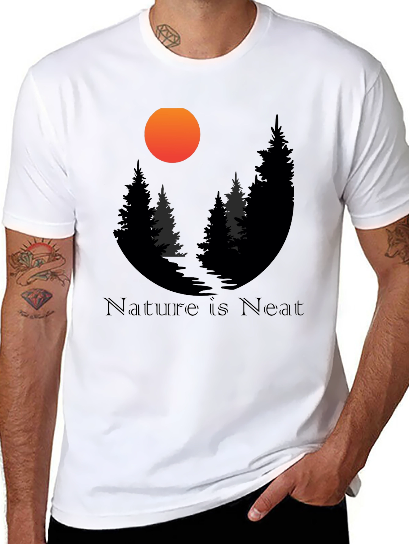 Nature is Neat Graphic T-Shirt - Black