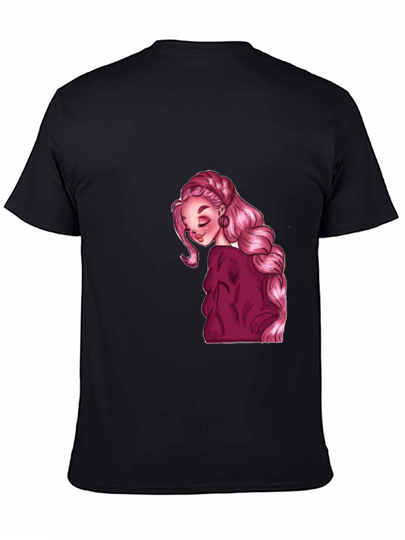 Pink Haired Girl Graphic Tee