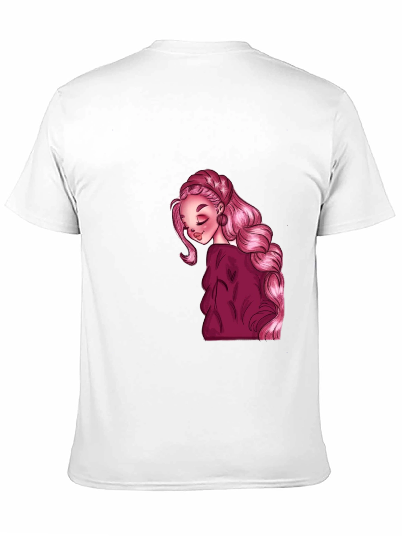 Pink Haired Girl Graphic Tee