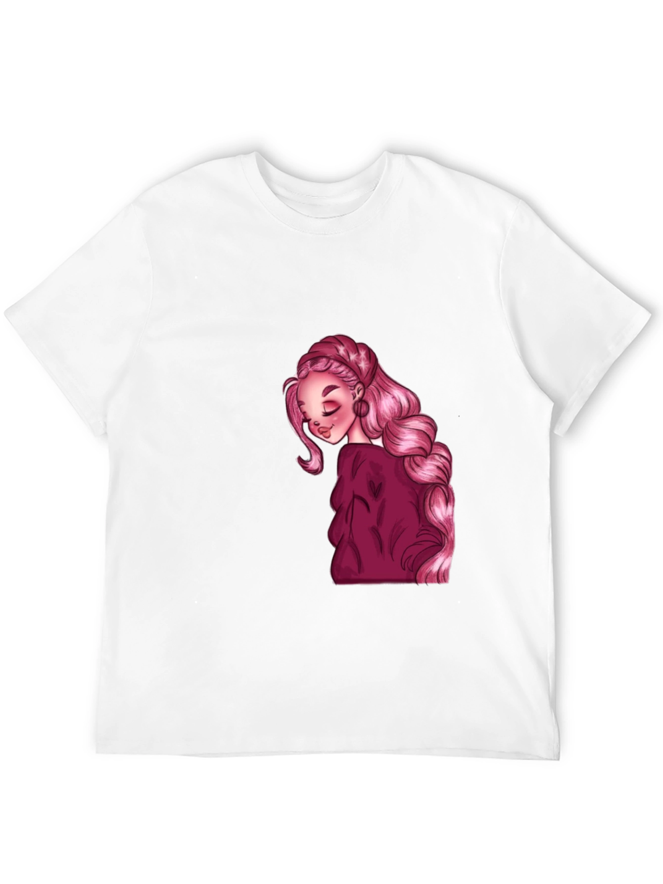Pink Haired Girl Graphic Tee