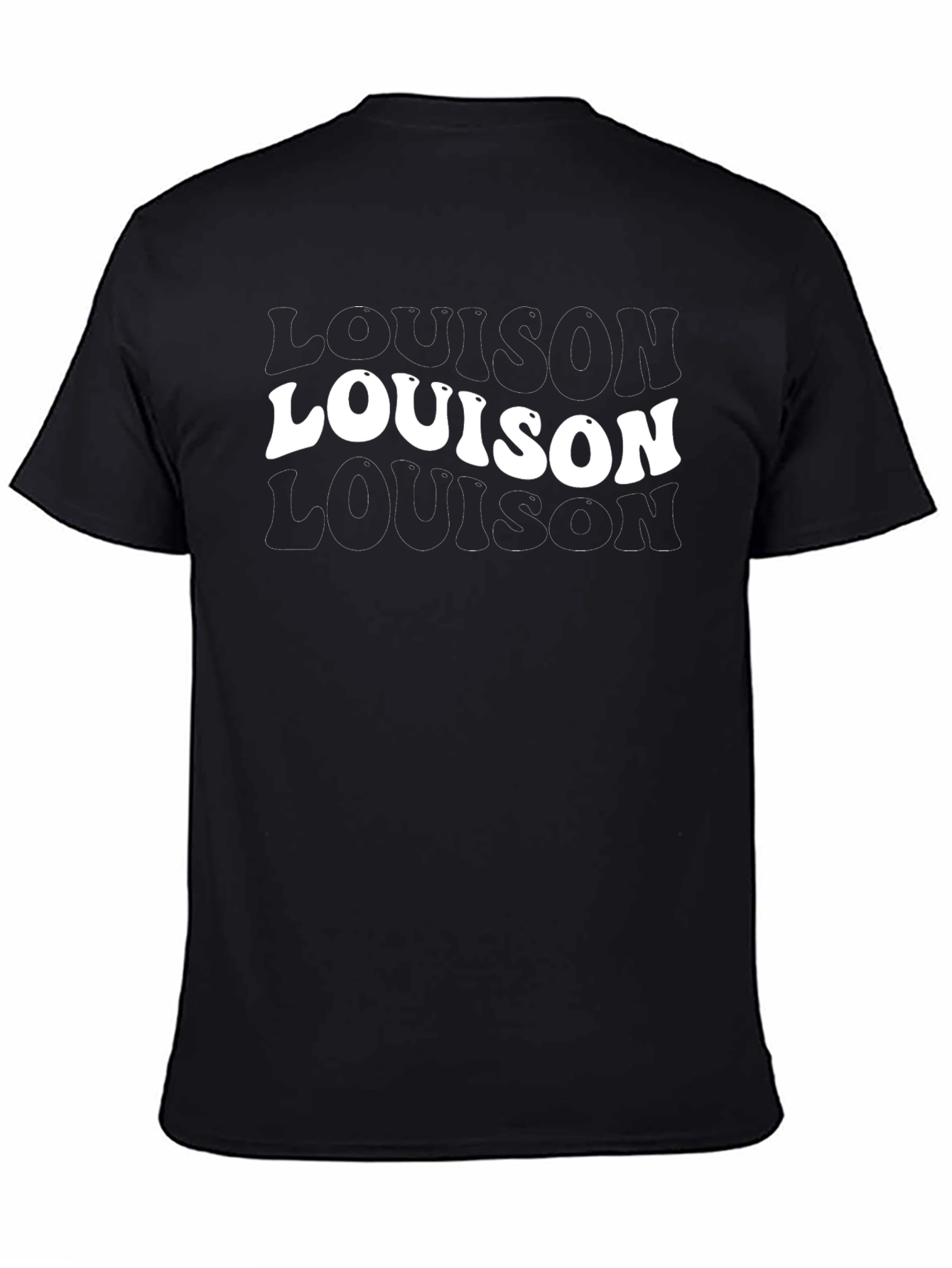 Trendy Louison Graphic Black T-Shirt