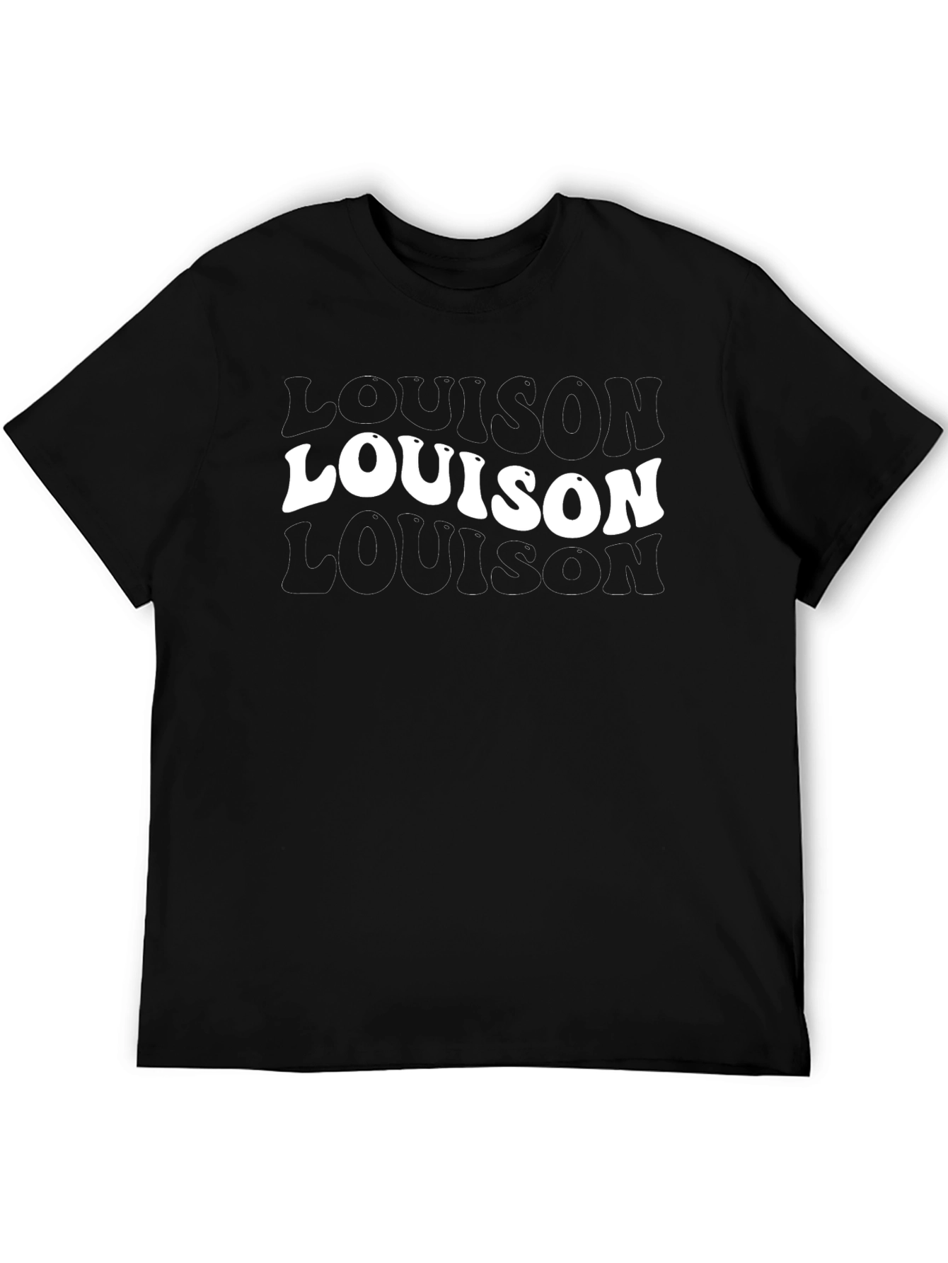 Trendy Louison Graphic Black T-Shirt