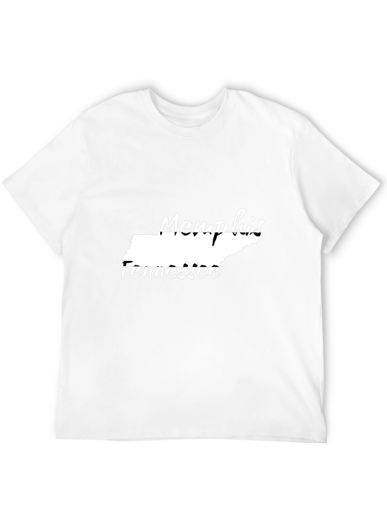 Memphis Tennessee State Outline Graphic Tee - Black